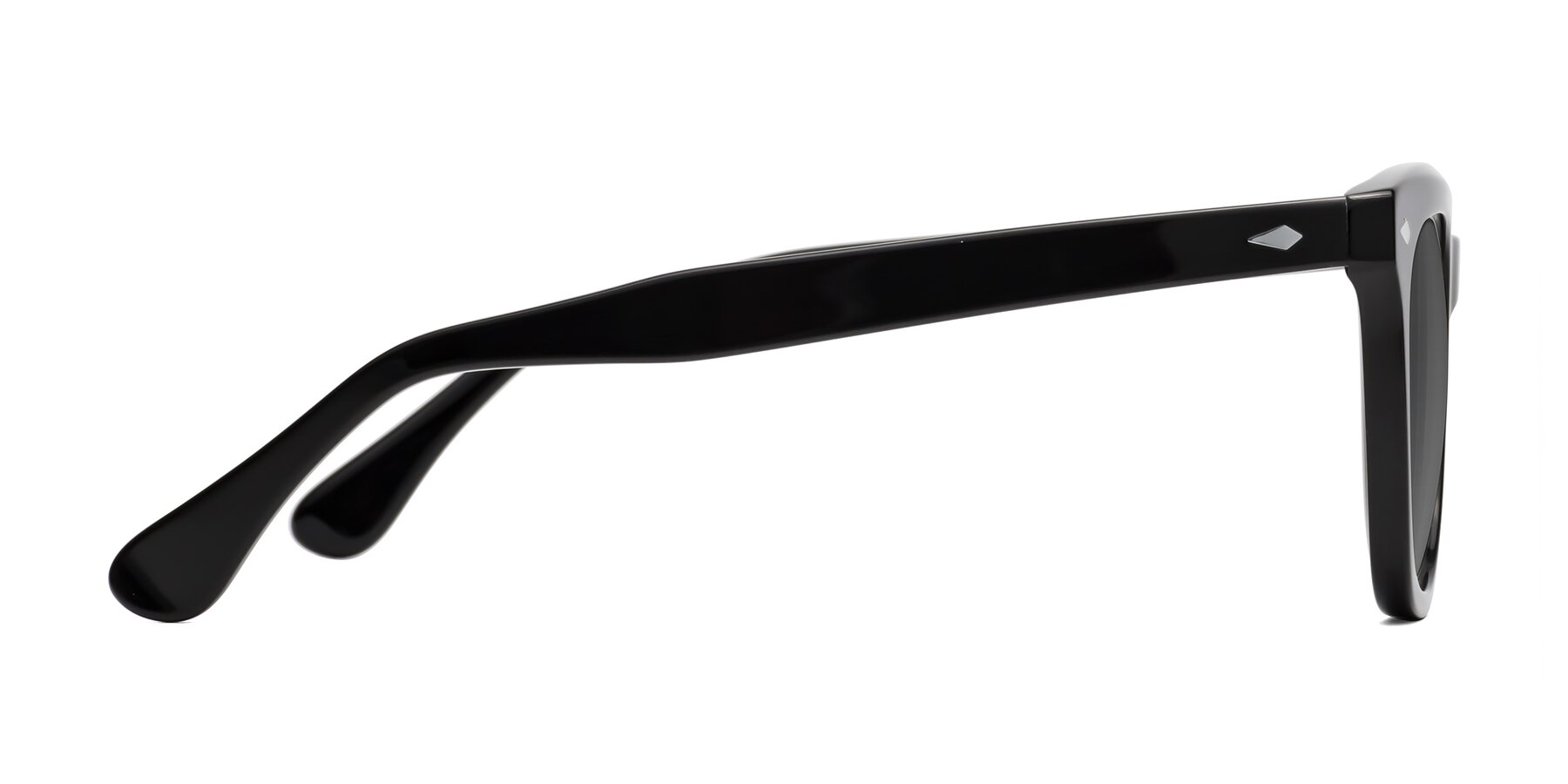 Side of System in Black with Medium Gray Tinted Lenses