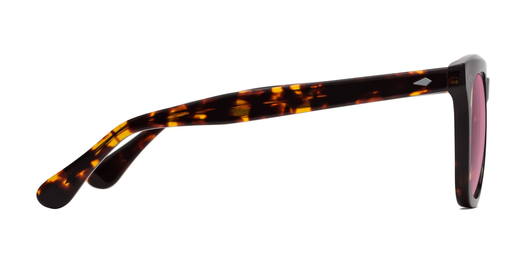 Side of System in Tortoise with Medium Wine Tinted Lenses