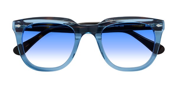 Front of System in Light Blue/Tortoise