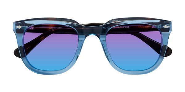 Front of System in Light Blue/Tortoise