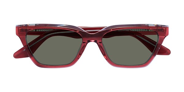 Front of Discolor in Red/Light Blue
