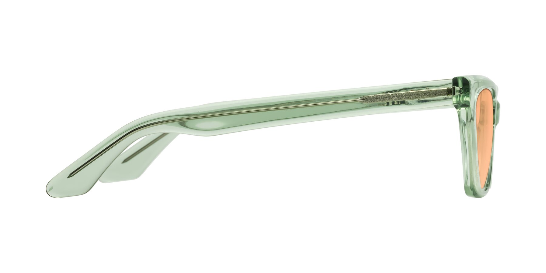 Side of Discolor in Light Green with Light Orange Tinted Lenses