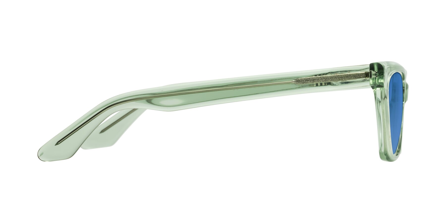 Side of Discolor in Light Green with Blue Tinted Lenses