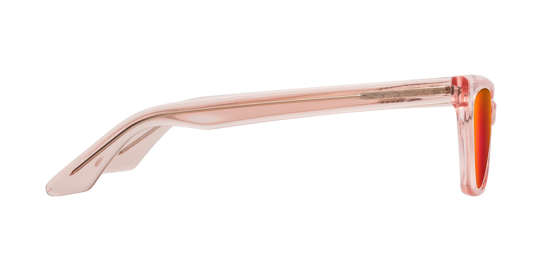 Side of Discolor in Light Pink with Red Gold Mirrored Lenses