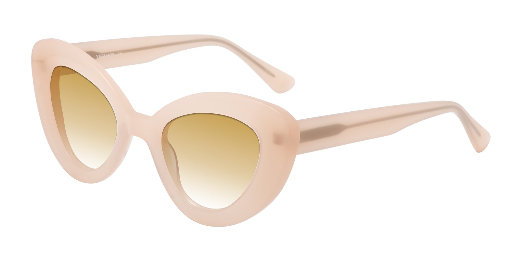 Angle of Moon in Peach with Champagne Gradient Lenses