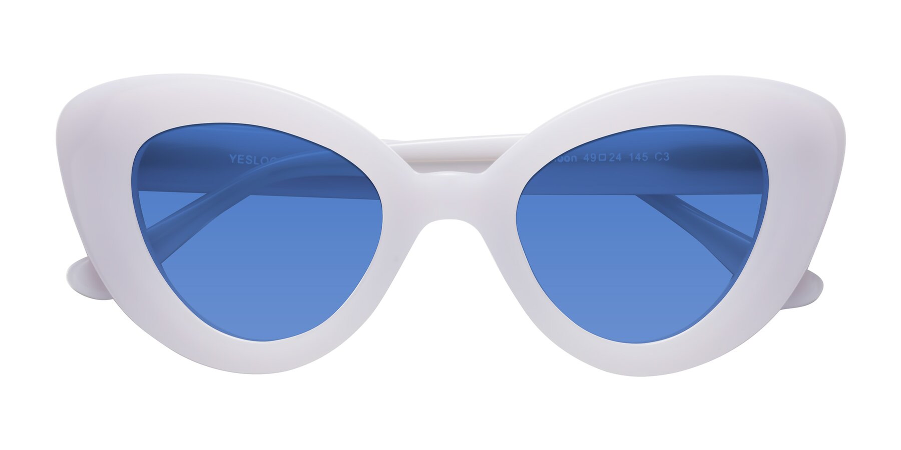 Folded Front of Moon in Lavender Mist with Blue Tinted Lenses
