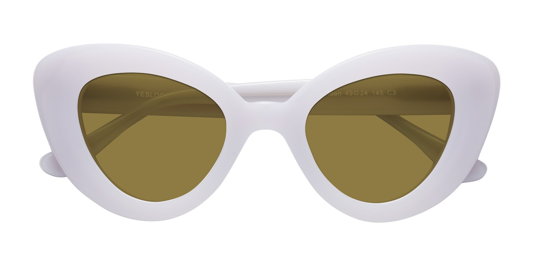 Folded Front of Moon in Lavender Mist with Brown Polarized Lenses
