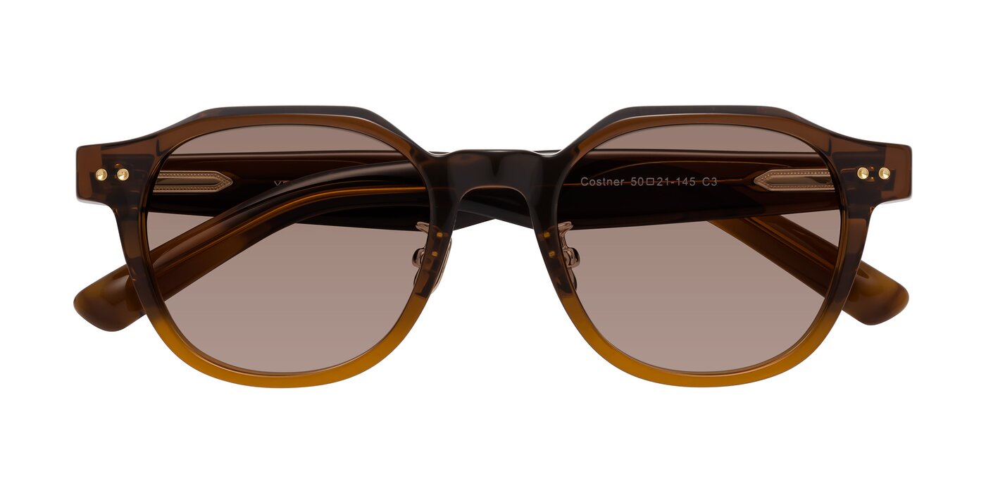 Costner - Gradient Brown Tinted Sunglasses