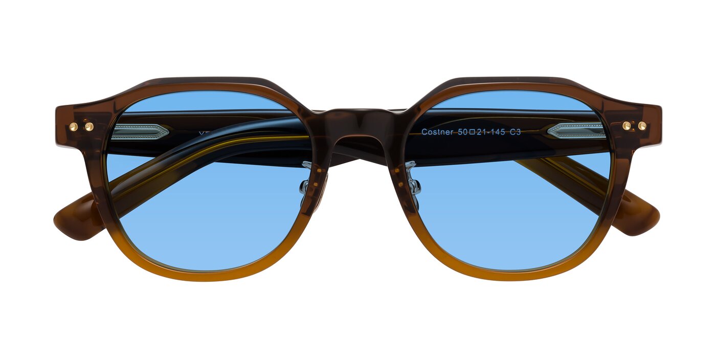 Costner - Gradient Brown Tinted Sunglasses