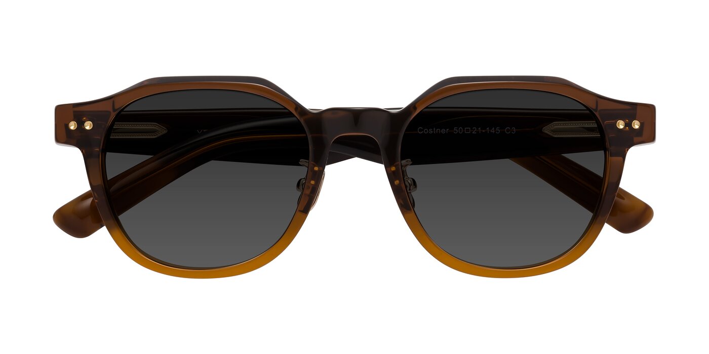 Costner - Gradient Brown Tinted Sunglasses