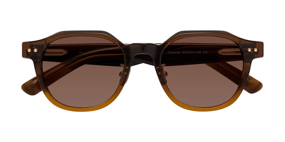 Brown Tortoise Retro-Vintage Keyhole Bridge Low Bridge Fit Tinted ...