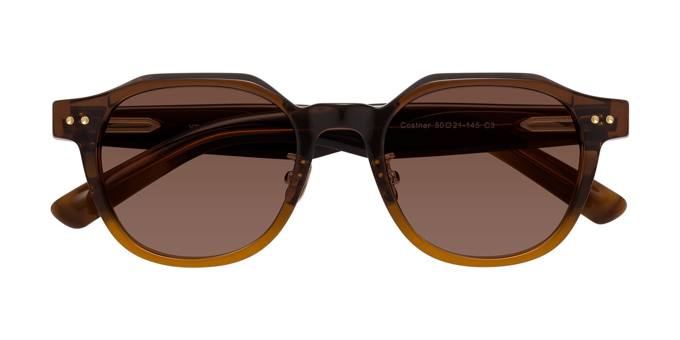 Costner - Gradient Brown Tinted Sunglasses