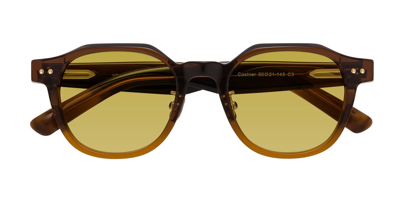 Costner - Gradient Brown Tinted Sunglasses