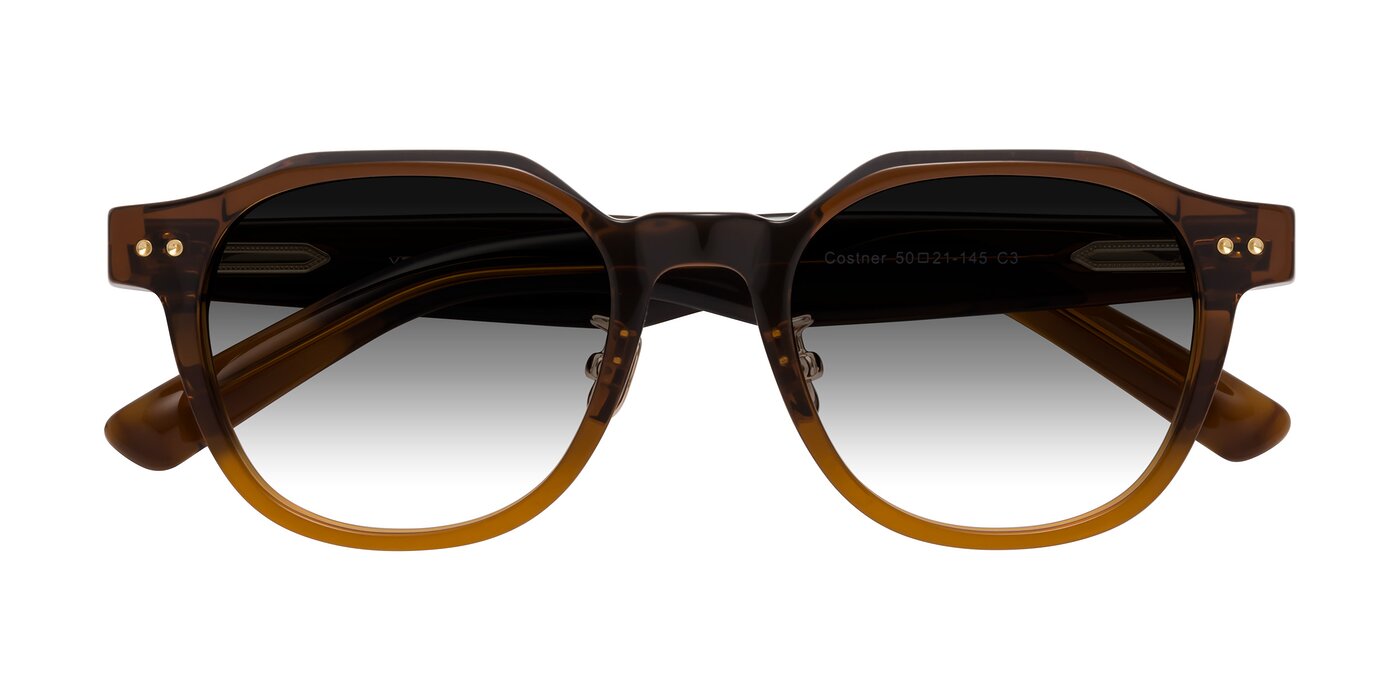 Costner - Gradient Brown Gradient Sunglasses