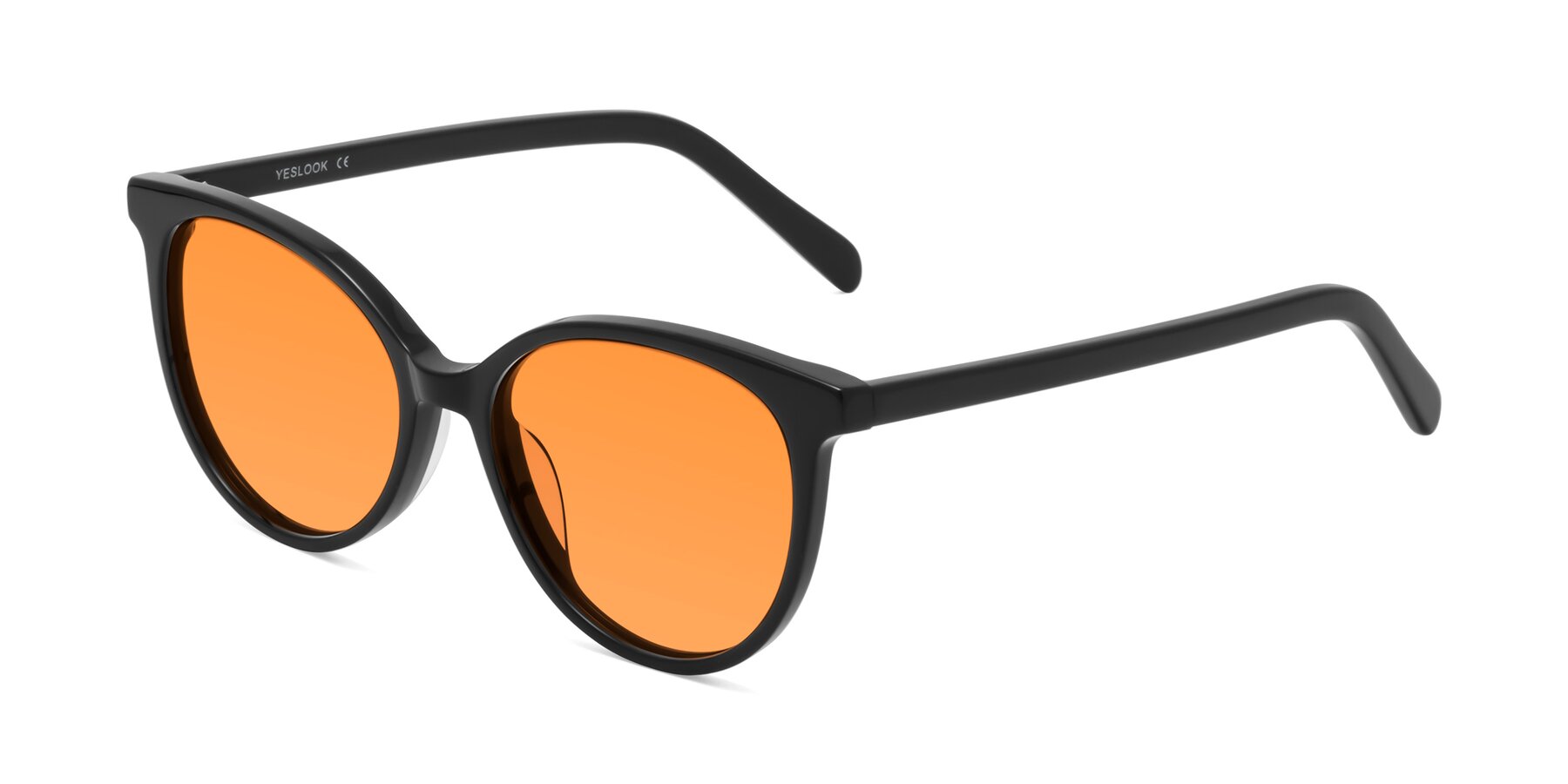 Angle of Blunt in Black with Orange Tinted Lenses
