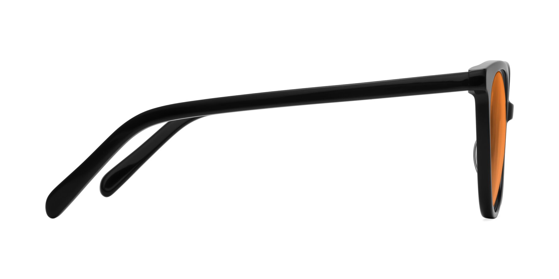 Side of Blunt in Black with Orange Tinted Lenses
