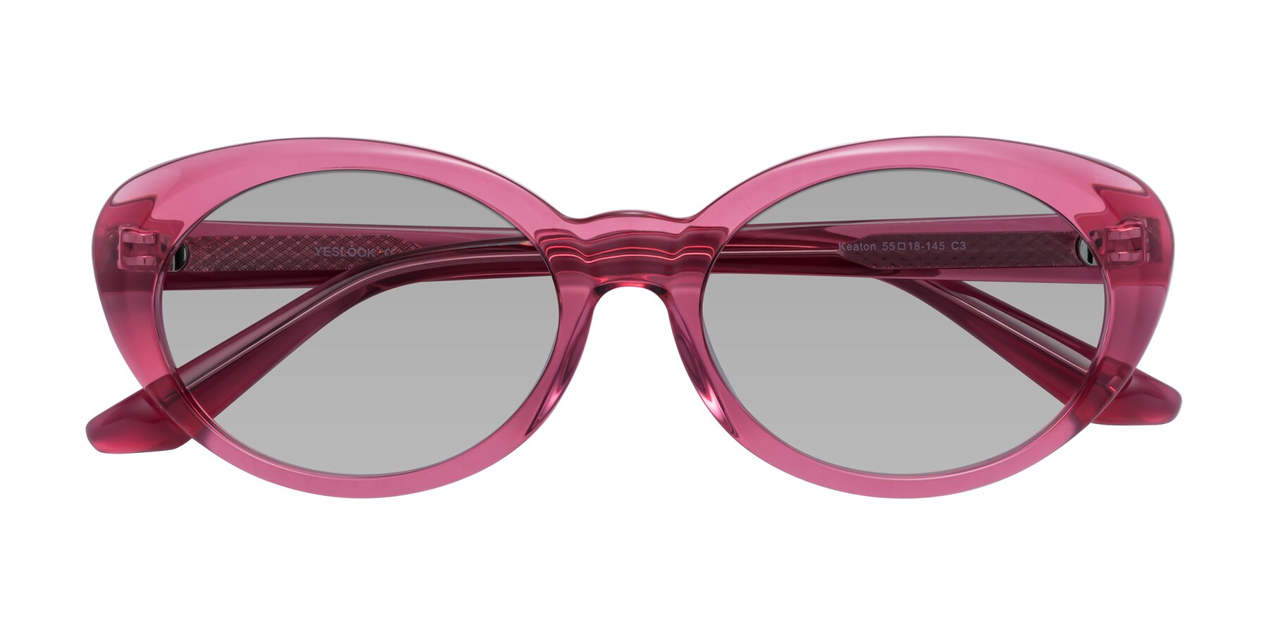 Folded Front of Keaton in Burgundy with Light Gray Tinted Lenses