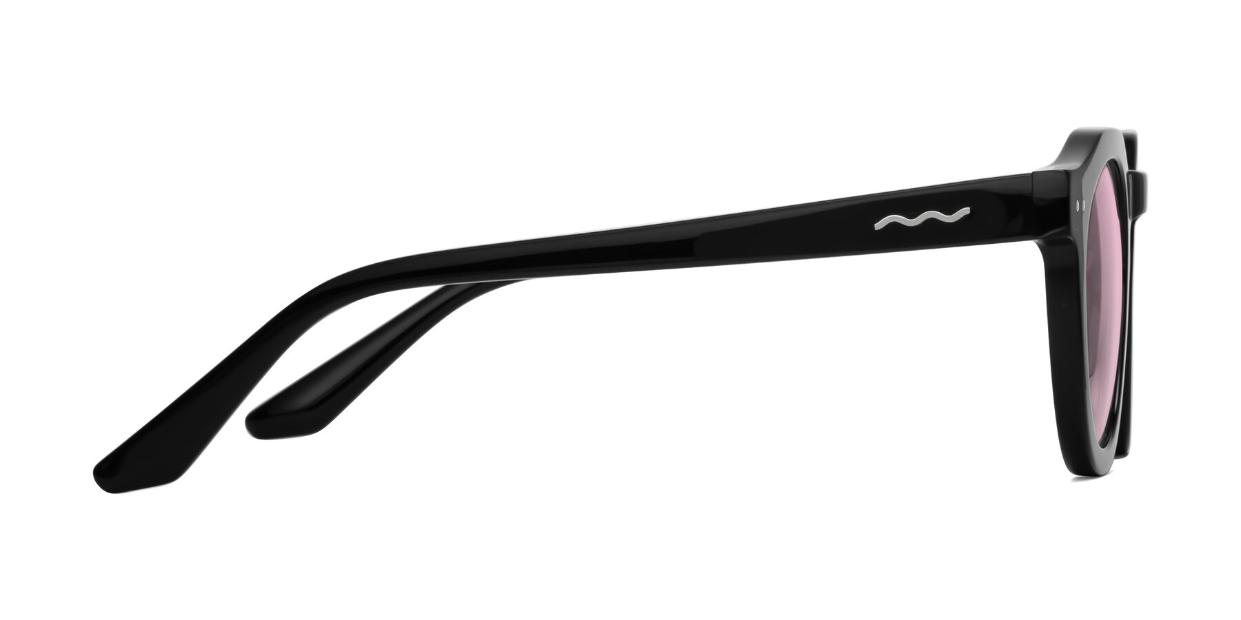 Side of Brando in Black with Light Pink Tinted Lenses