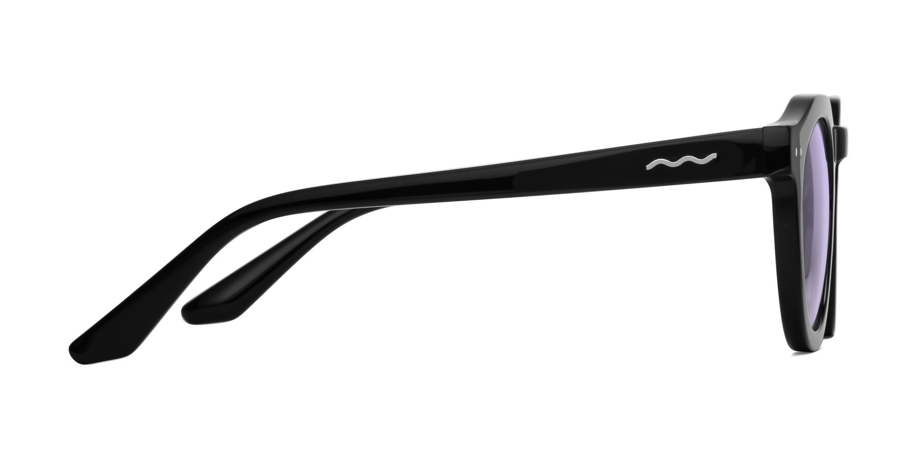 Side of Brando in Black with Light Purple Tinted Lenses