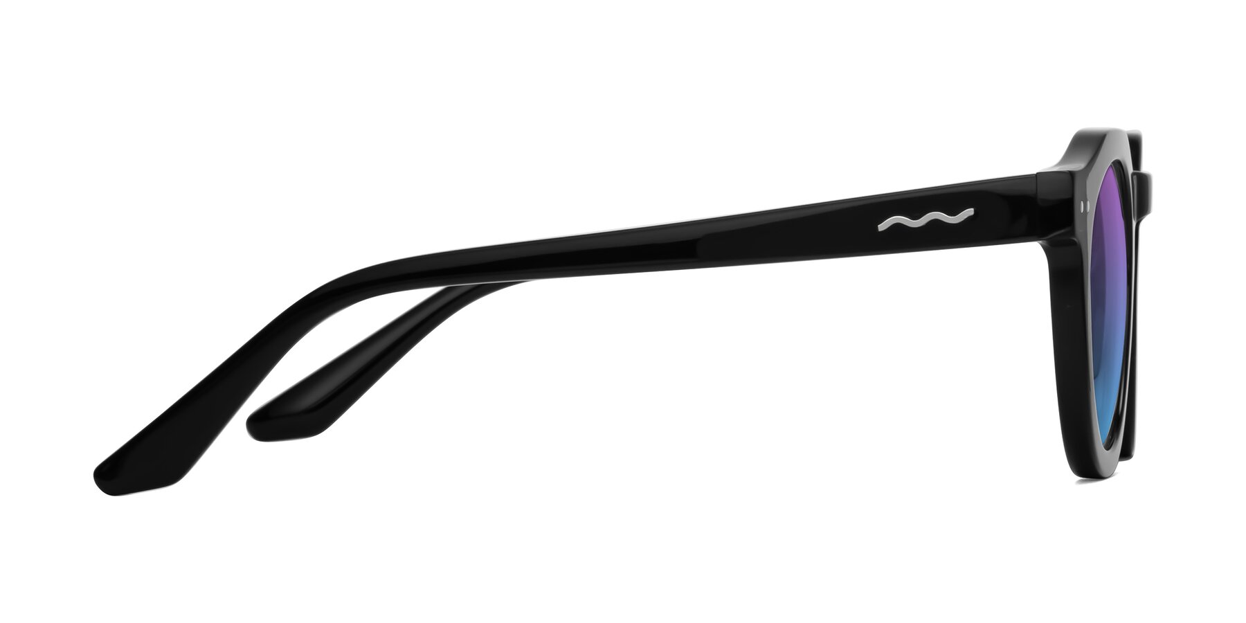 Side of Brando in Black with Purple / Blue Gradient Lenses