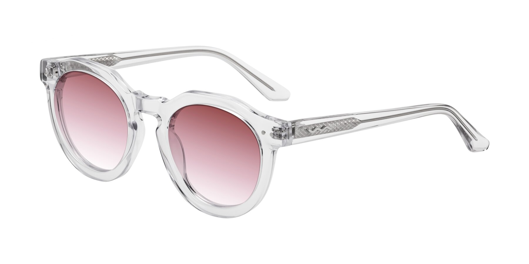 Angle of Brando in Clear with Garnet Gradient Lenses
