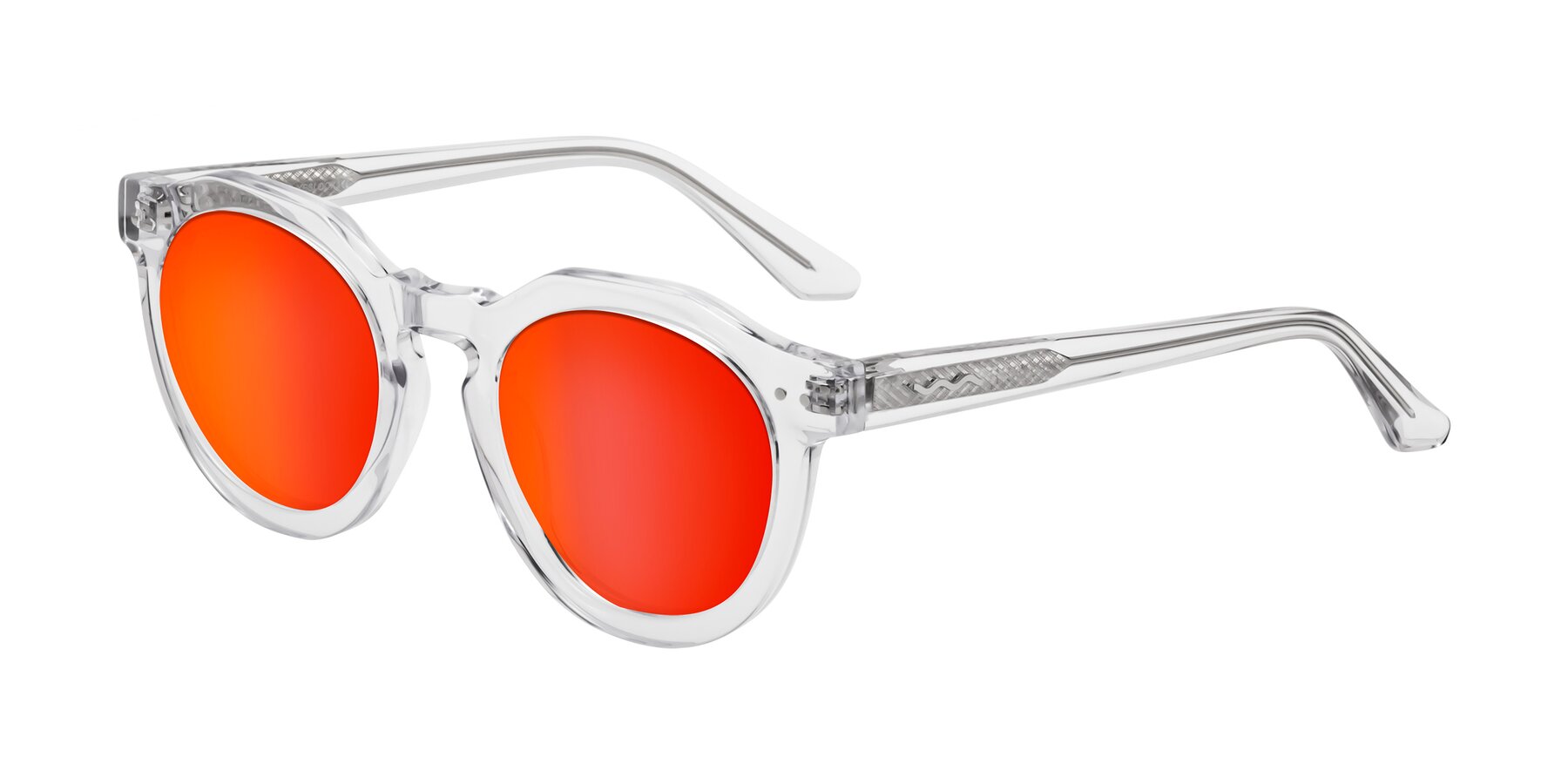 Angle of Brando in Clear with Red Gold Mirrored Lenses