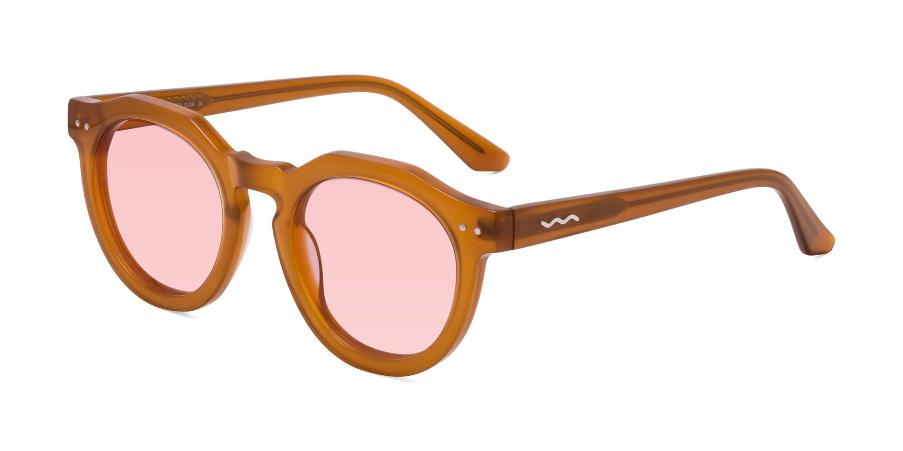 Angle of Brando in Honey with Light Garnet Tinted Lenses
