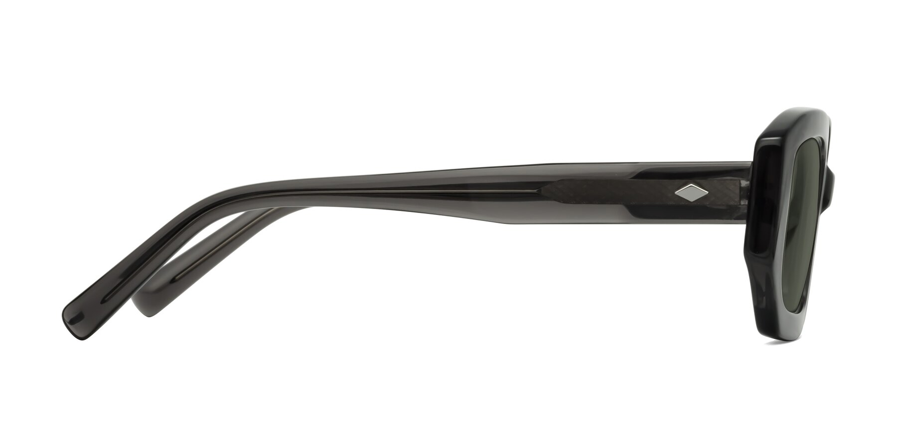 Side of Marlon in Dark Gray with Gray Polarized Lenses
