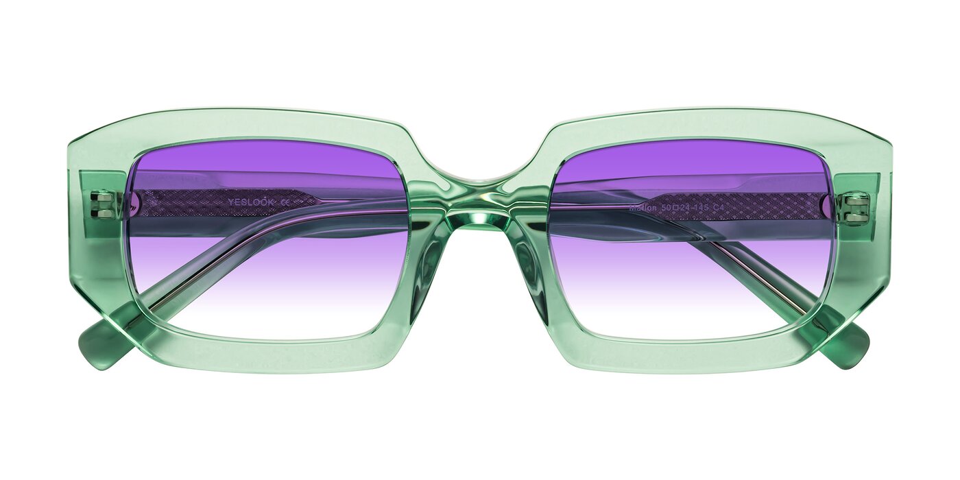 Marlon - Transparent Green Gradient Sunglasses