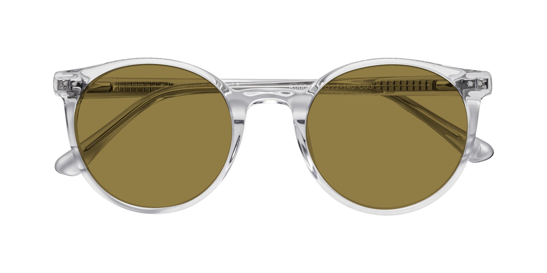 Folded Front of Perfect in Clear with Brown Polarized Lenses