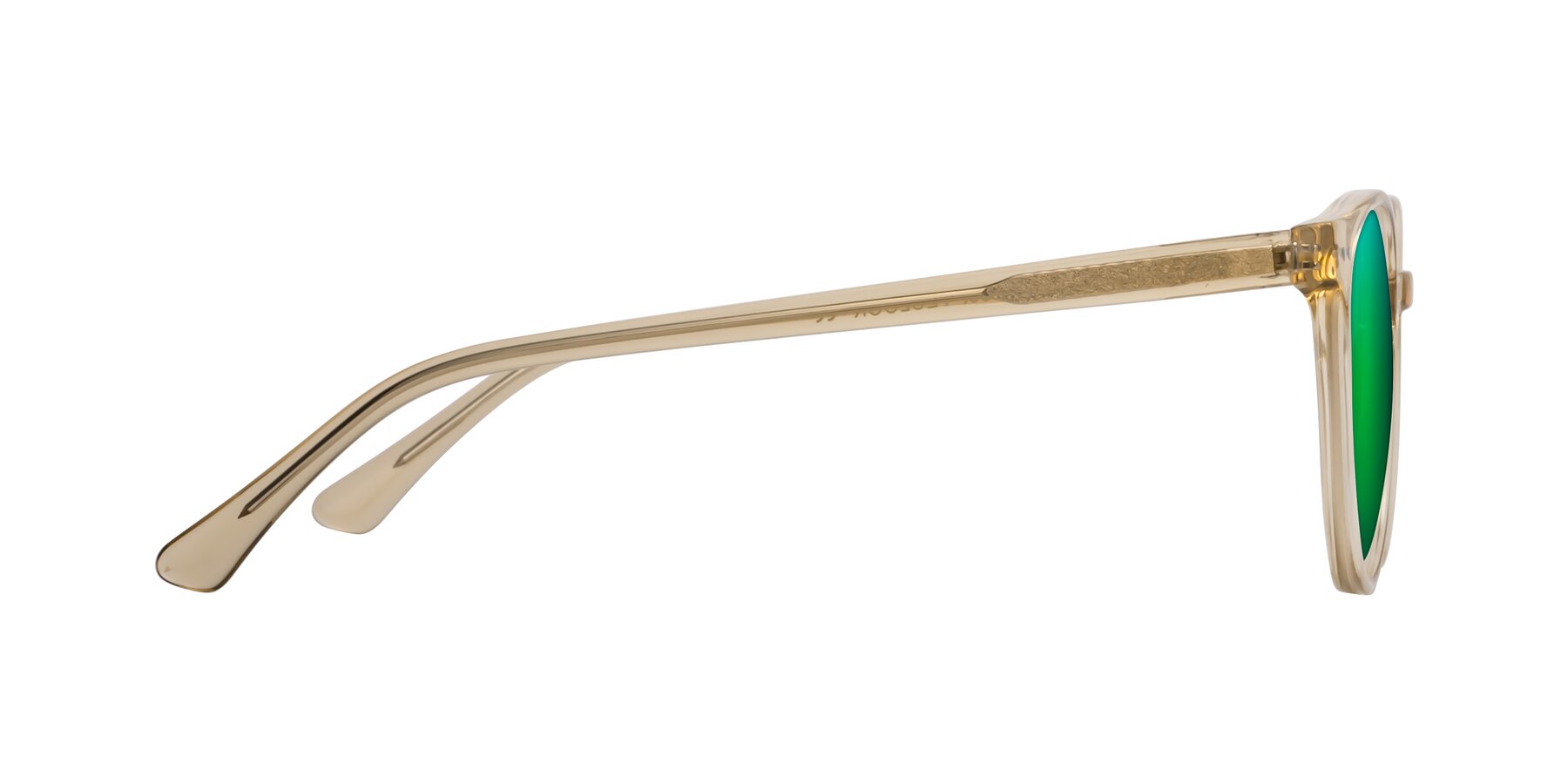 Side of Perfect in Champagne with Green Mirrored Lenses
