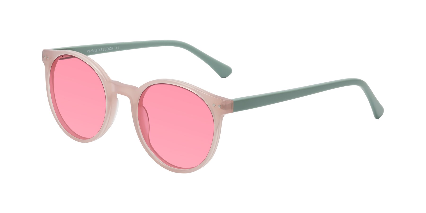 Angle of Perfect in Orchid Pink-Foggy Mint with Pink Tinted Lenses