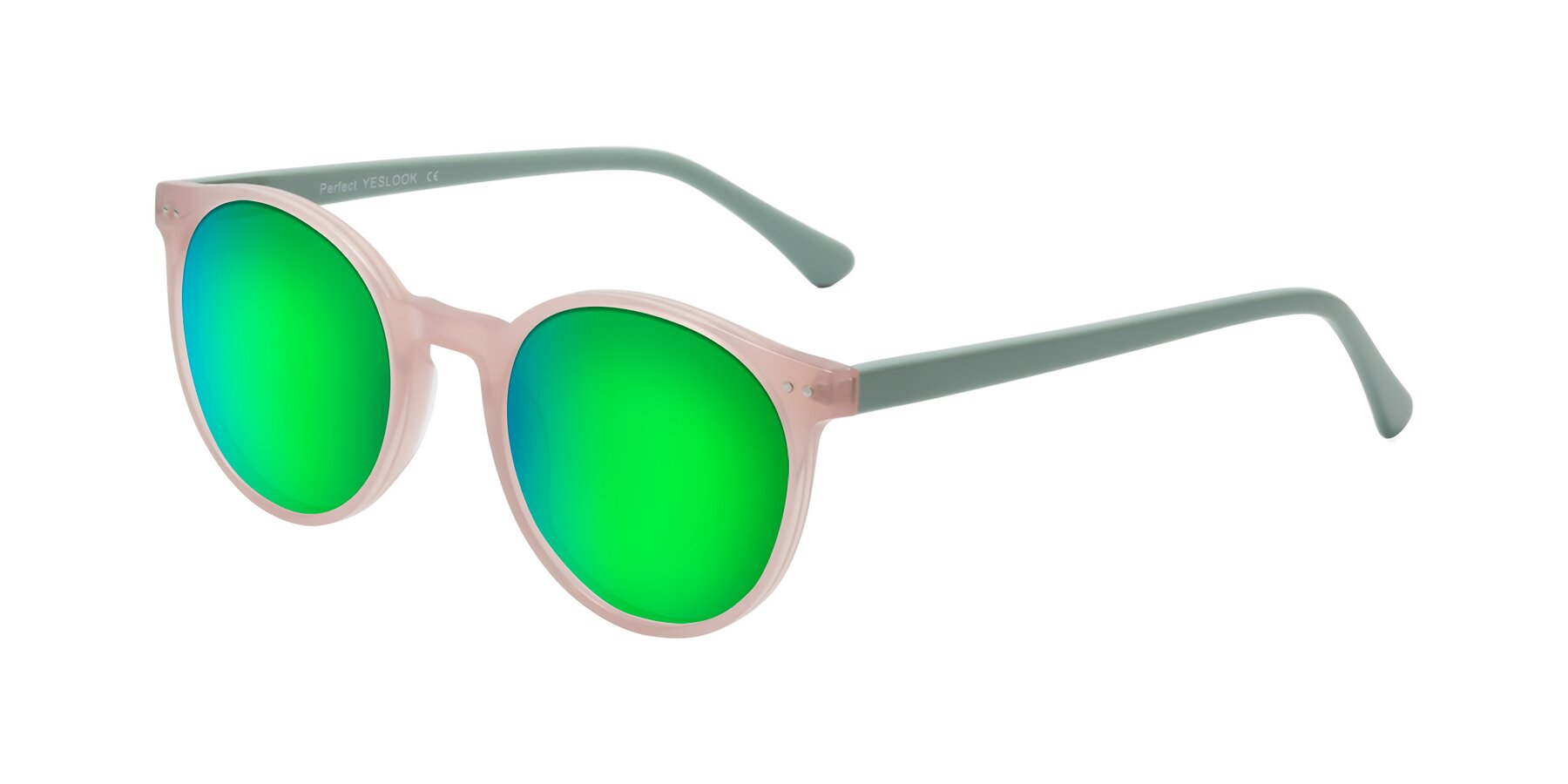 Angle of Perfect in Orchid Pink-Foggy Mint with Green Mirrored Lenses
