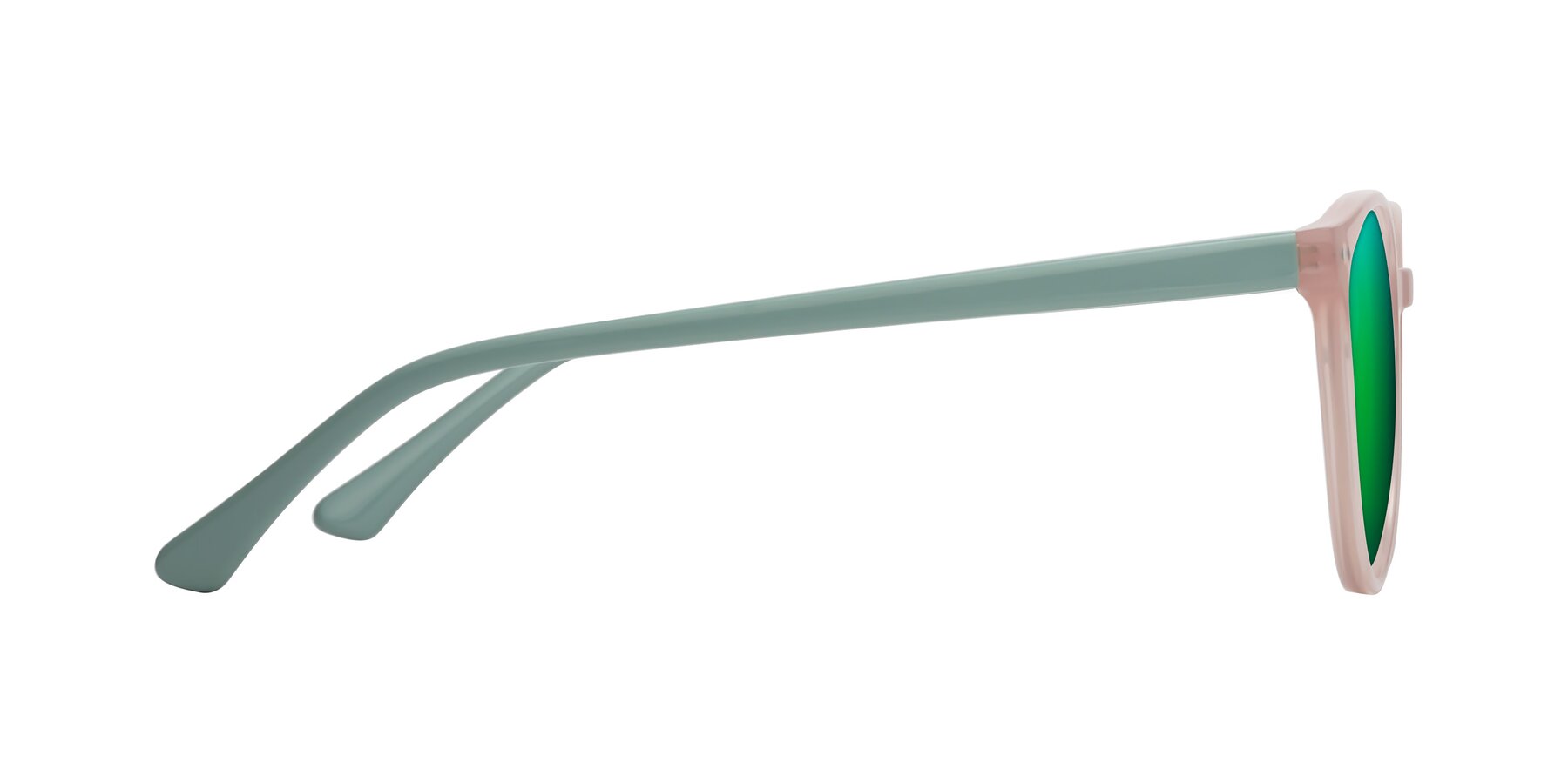 Side of Perfect in Orchid Pink-Foggy Mint with Green Mirrored Lenses
