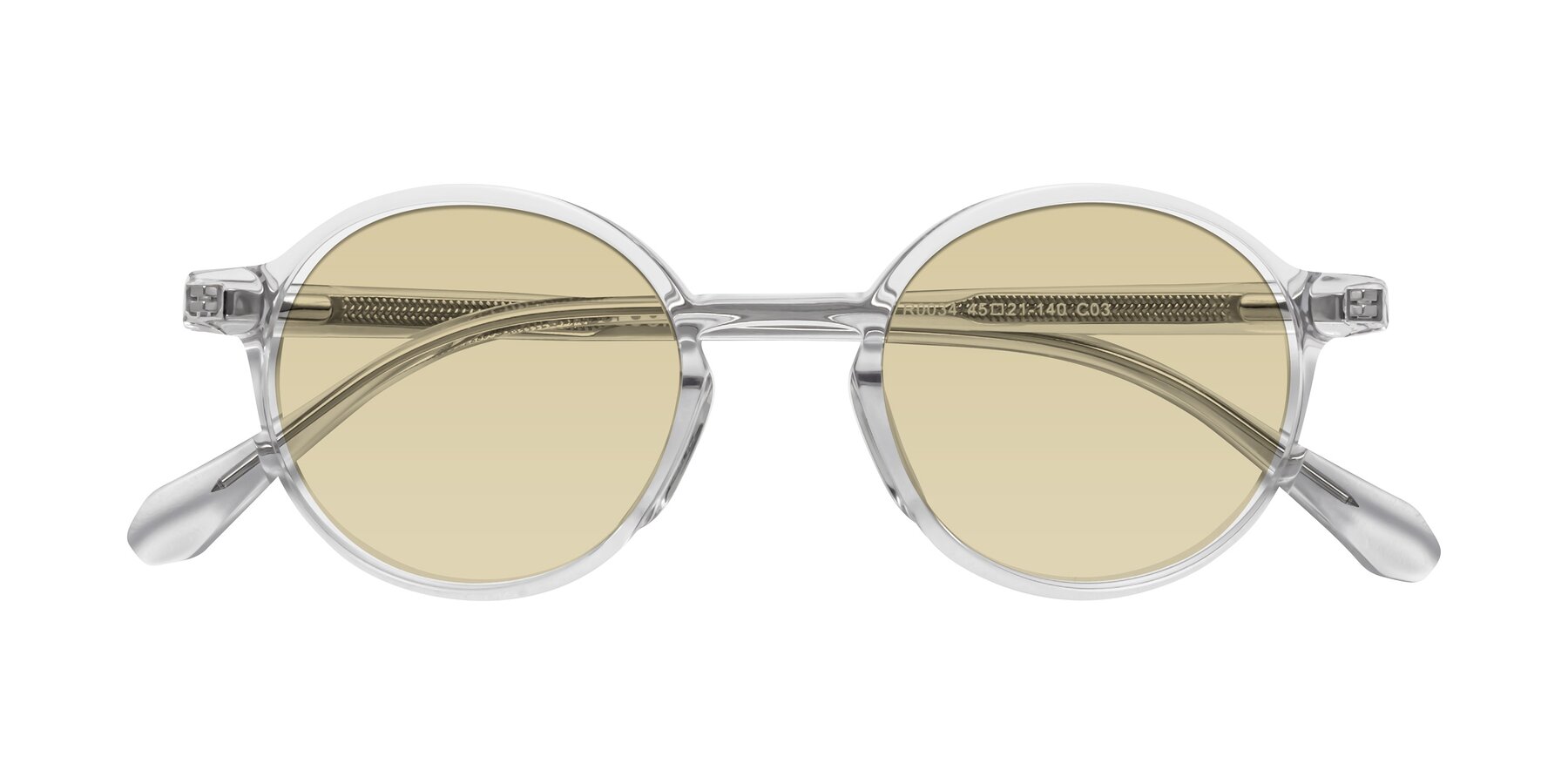 Folded Front of Future in Clear with Light Champagne Tinted Lenses
