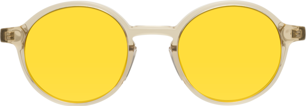 Champagne Retro-Vintage Keyhole Bridge Round Tinted Sunglasses with ...