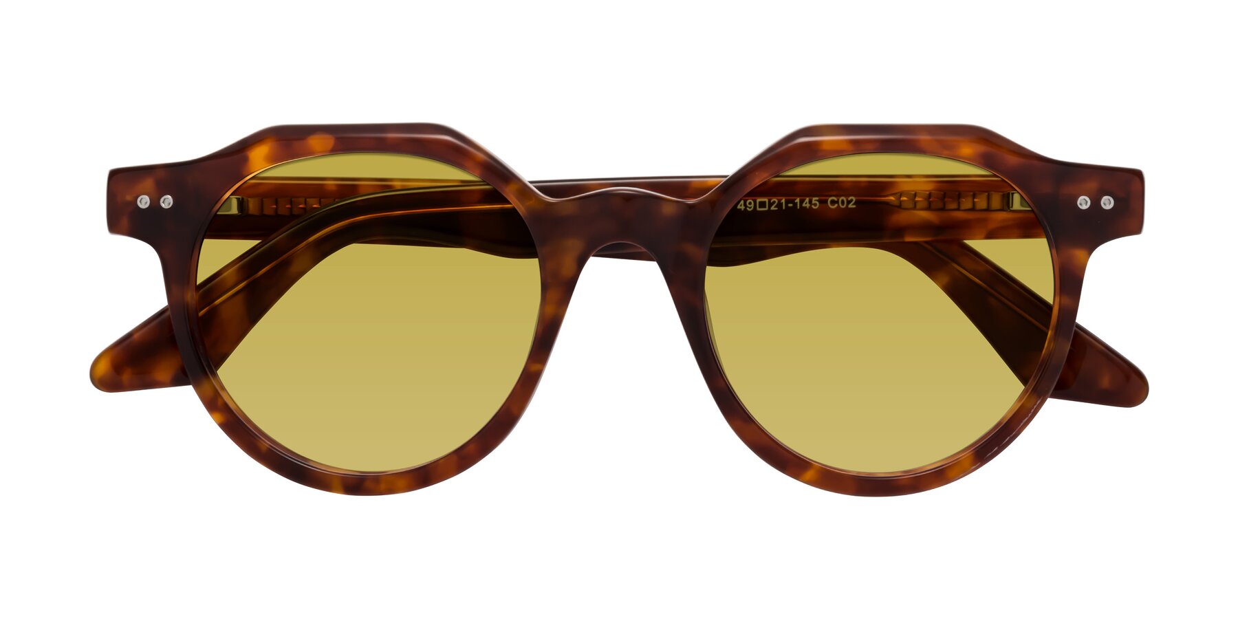 Folded Front of Jeans in Tortoise with Champagne Tinted Lenses