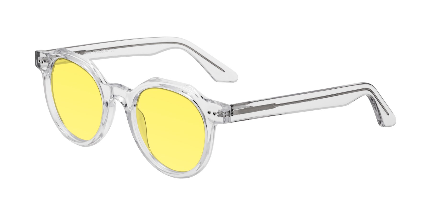 Angle of Jeans in Clear with Medium Yellow Tinted Lenses