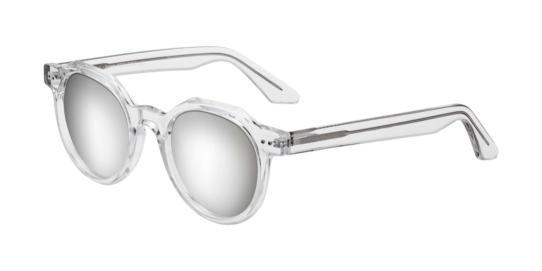 Angle of Jeans in Clear with Silver Mirrored Lenses