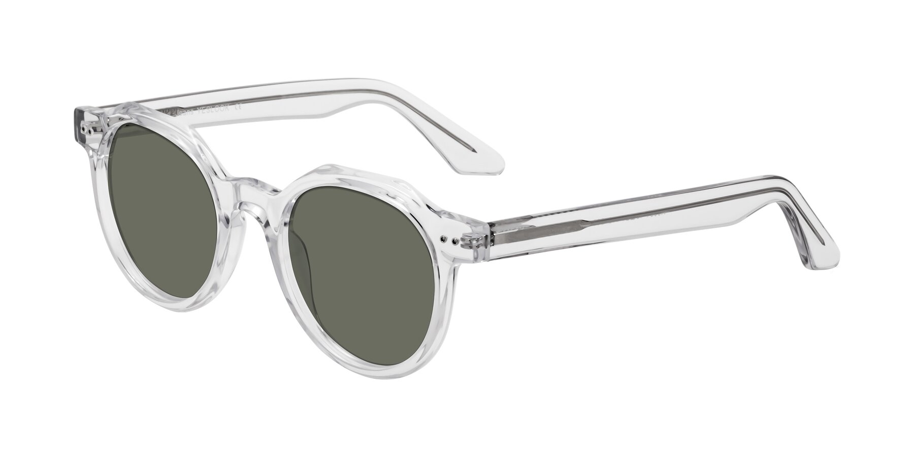 Angle of Jeans in Clear with Gray Polarized Lenses