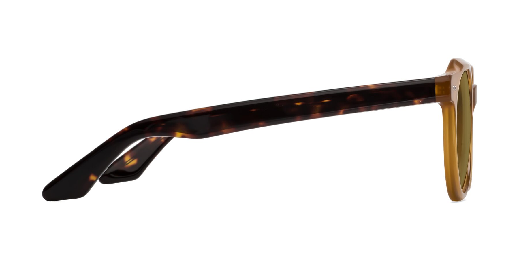 Side of Jeans in Honey-Tortoise with Brown Polarized Lenses