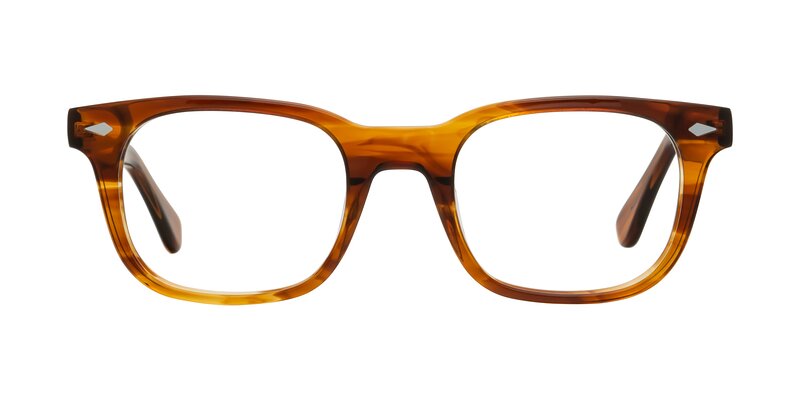 Raemo - Cola Brown Striped Eyeglasses
