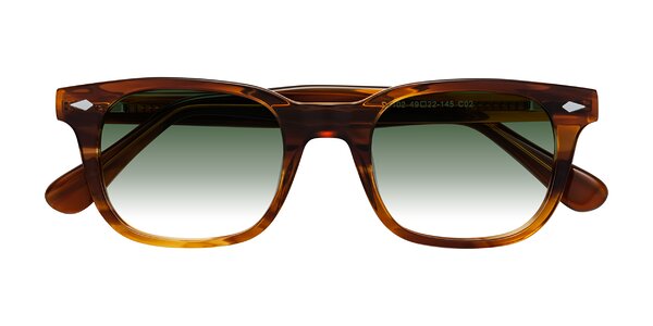 Front of Raemo in Cola Brown Striped