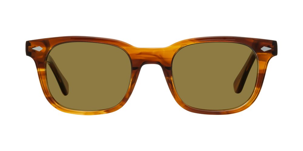 Raemo - Cola Brown Striped Polarized Sunglasses
