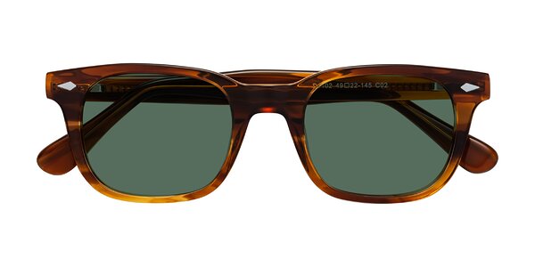 Front of Raemo in Cola Brown Striped