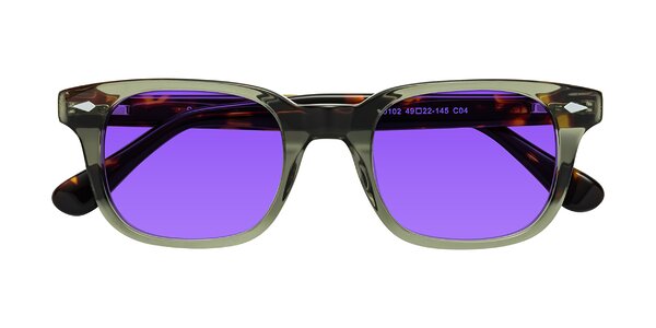 Front of Raemo in Grayish Green/Tortoise