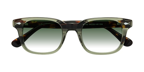 Front of Raemo in Grayish Green/Tortoise