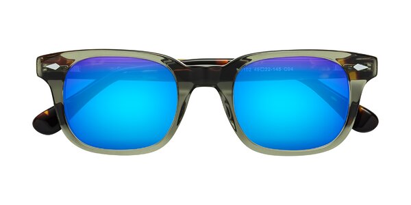 Front of Raemo in Grayish Green/Tortoise