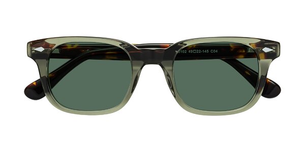 Front of Raemo in Grayish Green/Tortoise