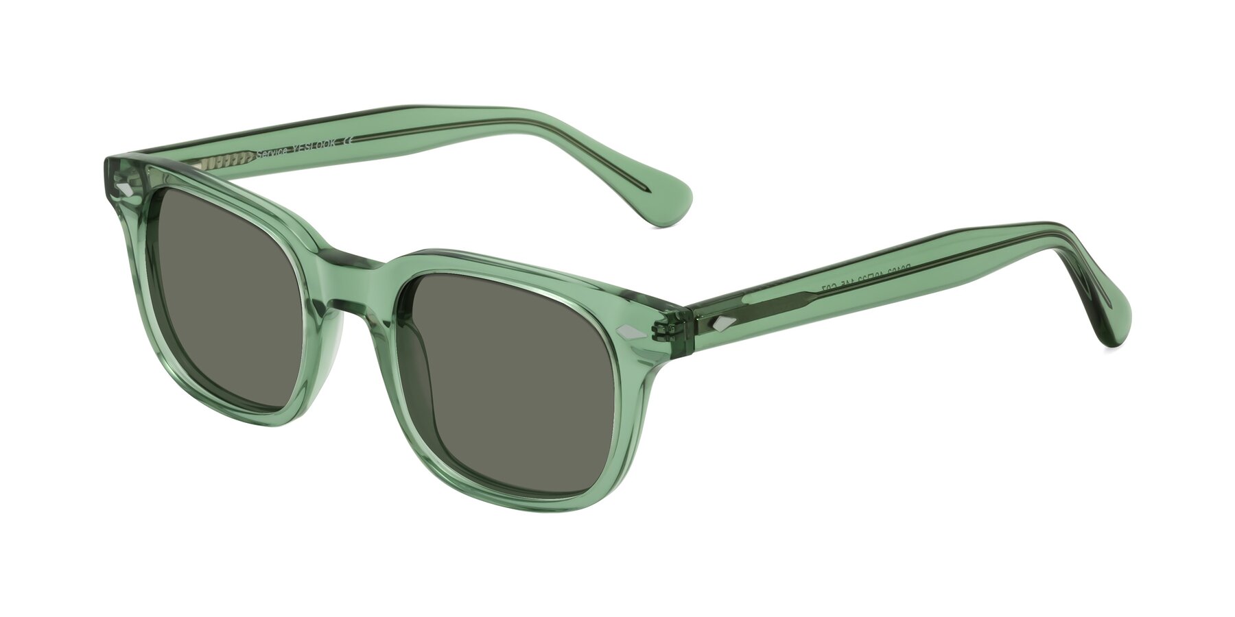 Angle of Raemo in Transparent Green with Gray Polarized Lenses
